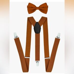 Yellow Bow Tie and Suspenders Set (T13)
